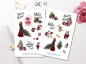 Preview: Weihnachten Mädchen Sticker Set